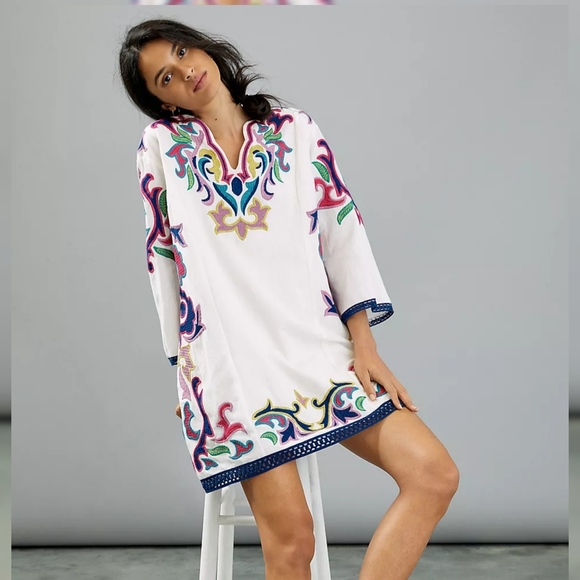 Anthropologie BNWT Olympia Embroidered Tunic Dress - Picture 3 of 7